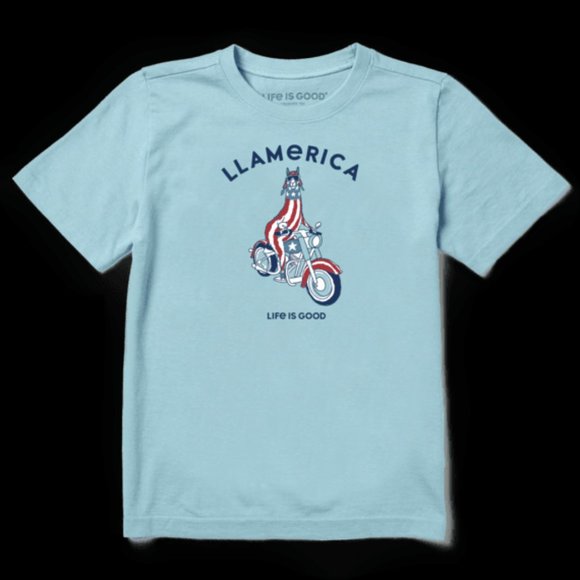 Life is Good Llamerica Crusher T Shirt Patriotic - Picture 1 of 7